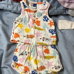Old Navy Colorful Sea Life Kids Matching Set
